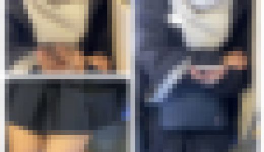 JK風制服美女の真上からのエロ過ぎるミニスカ生脚351