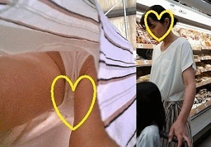 買い物中の若ママ（生）パンチラ23&27&29