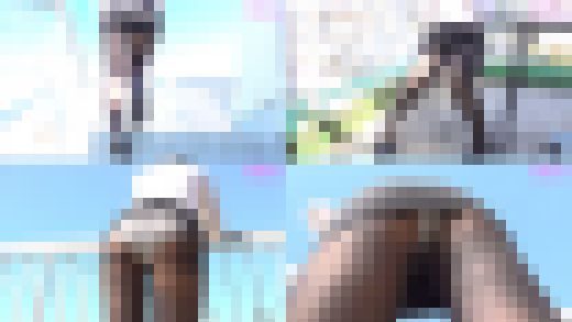 黒パンスト脚を見られたい、露出癖のミニスカOLさん（1）