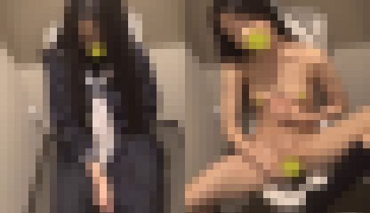 デパートのトイレでこっそりオナニーしちゃうJK82