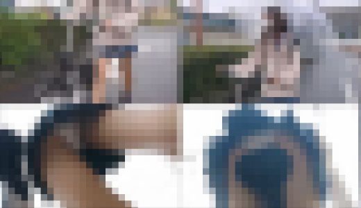 <街撮1>青チェJKが歩くオカズ過ぎてサドルにカメラを仕掛けた。