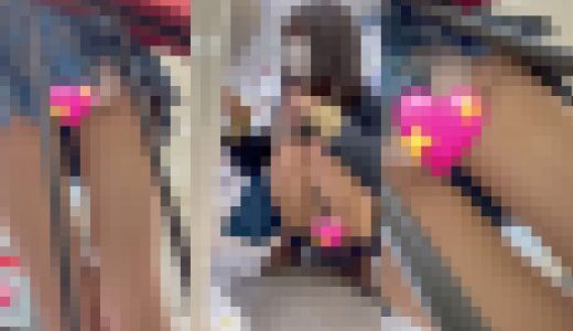 JK盗撮日記31 青チェックミニスカ美脚JKモデルをローアングルから盗撮【※超オススメ！！ガッツリローアングルから撮れてます！！