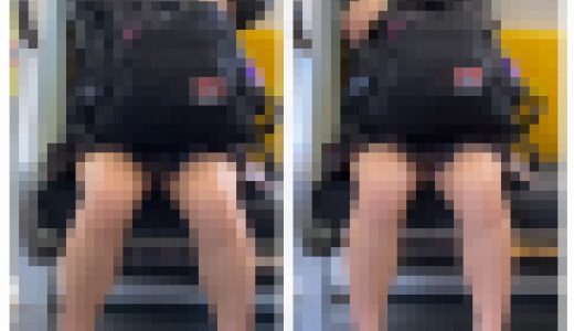 うたた寝するJK風制服美女の対面エロ過ぎるミニスカ生脚443