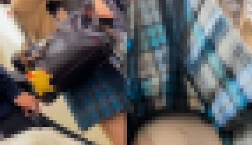 【食い込み】JKスカートめくり01【青チェ】