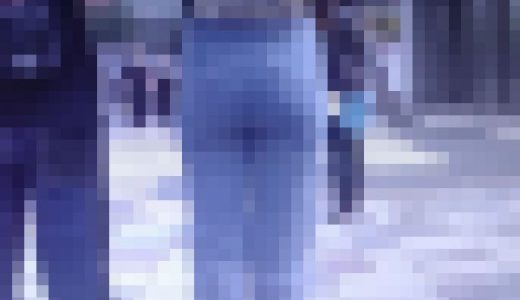 モデル級スタイルの八頭身美女がスキニーデニム履いて規格外の美巨尻パツらせて歩いていました