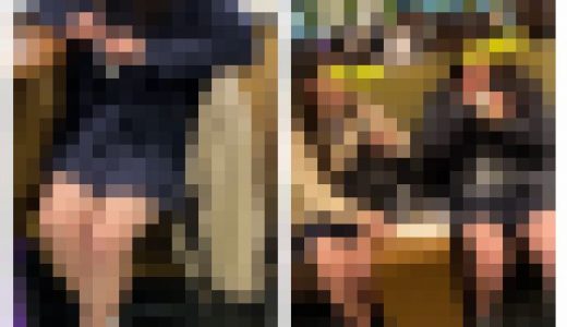 3名のJK風制服美女の対面・真上からのエロ過ぎるミニスカ生脚456