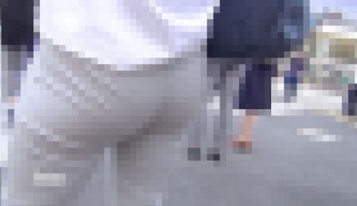 【FHD高画質】 ショートヘアの色白美人OL パッツングレーパンツ