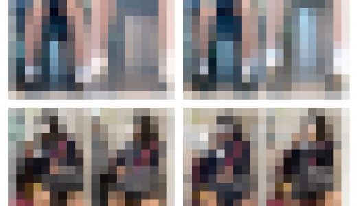【あの人気作品をもう一度】ハミパンあり！豪華2名のJK風可愛い制服美女のエロ過ぎるミニスカ対面美脚5