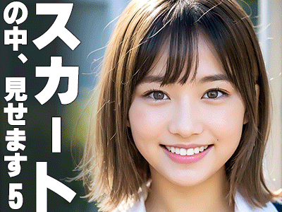 スカートの中見せます - その5 - 生パン?水着? 元気なJKのパンツ見せスライドショー（300スライド）