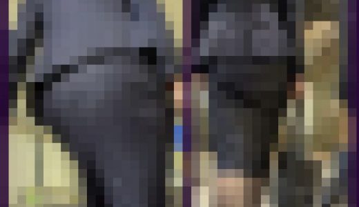 【078】絶妙な黒パンストの高身長スーツOLさん！