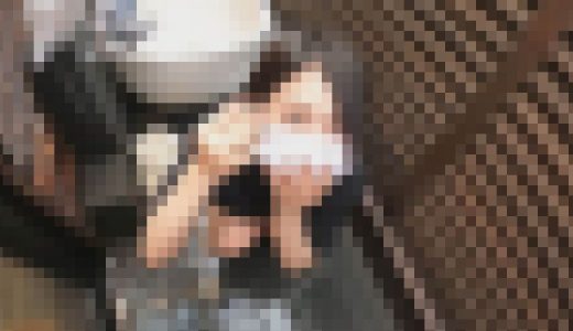 ショートヘア巨乳美女にホテルのベランダでフェラ抜き★