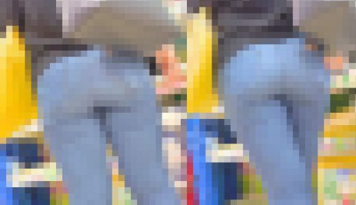 王道スキニーデニムの超パッツン爆尻！ジューシーで肉厚なムニュンとした出っ尻で男を挑発！下品な肉食系 お姉さん編