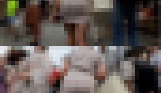 【桃色美尻】細身×小柄×大きめ美尻な夜のお嬢さんの桃色タイトミニ着衣尻を粘着撮影。