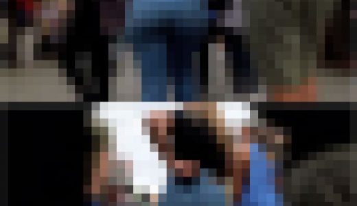 【爆尻ジーンズ】パーフェクトな爆尻をみせつけて観光しているブロンドお姉さんのタイトジーンズ着衣尻を粘着撮影。