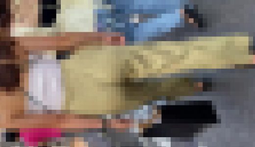 テロテロパンツを履いたデカ尻ギャル。パンティーのフリルのラインも見えてます！！